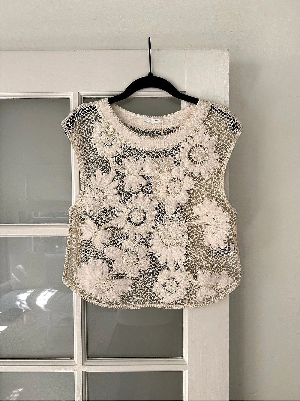 NWT Zara Floral Crochet Top